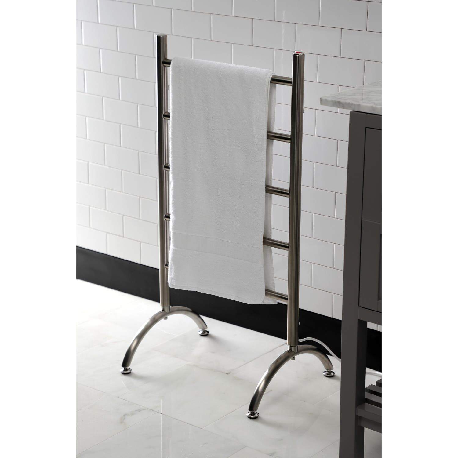 Kingston Brass Templeton Freestanding/Wall Mount Hardwired or Plug-In Towel Warmer