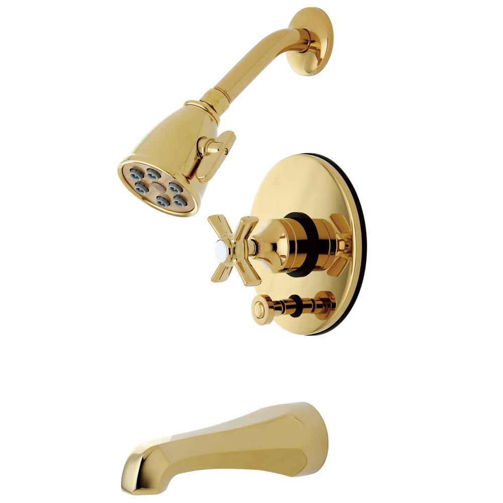 Kingston Brass Millennium Three-Handle Tub and Shower Faucet — DirectSinks