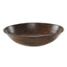 Premier Copper Products 17" Oval Wired Rim Vessel Hammered Copper Sink-DirectSinks