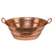 Premier Copper Products Oval Bucket Vessel Hammered Copper Sink with Handles-DirectSinks