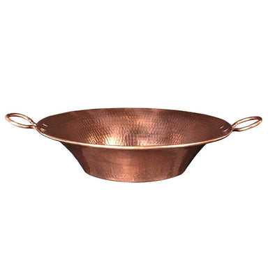 Premier Copper Products 16" Round Miners Pan Vessel Hammered Copper Sink in Polished Copper-DirectSinks