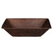 Premier Copper Products 17" Rectangle Wired Rim Vessel Hammered Copper Sink-DirectSinks
