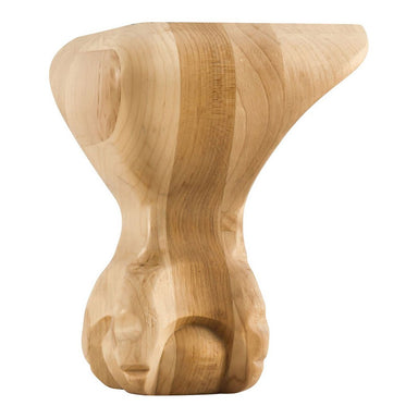 Hardware Resources 4-1/2" x 4-1/2" x 6" Hard Maple Ball and Claw Traditional Leg-DirectSinks