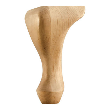 Hardware Resources 4-1/2" x 4-1/2" x 8" Rubberwood Queen Anne Traditional Leg-DirectSinks