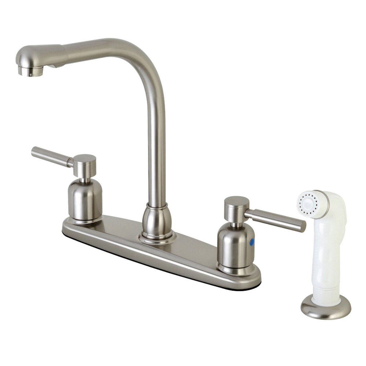 Kingston Brass FB718DL Centerset Kitchen Faucet in Brushed Nickel