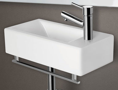 17" Chrome Squared Towel Bar Addition To The Ab108 Bathroom Sink Basin-DirectSinks