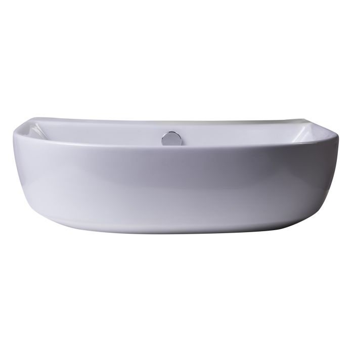 AB110 20" White D-Bowl Porcelain Wall Mounted Bath Sink