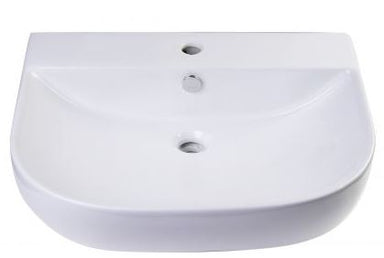 AB112 28" White D-Bowl Porcelain Wall Mounted Bath Sink-DirectSinks