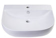 AB111 24" White D-Bowl Porcelain Wall Mounted Bath Sink-DirectSinks