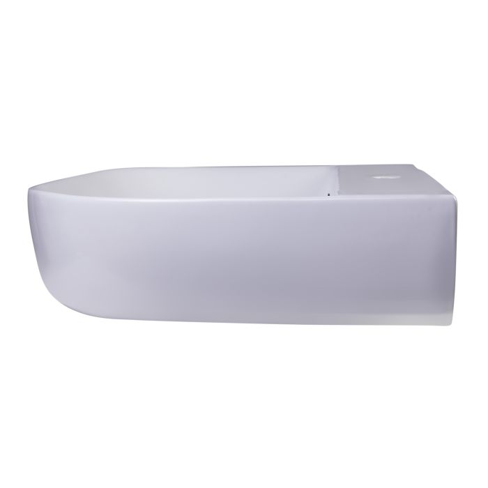 AB112 28" White D-Bowl Porcelain Wall Mounted Bath Sink