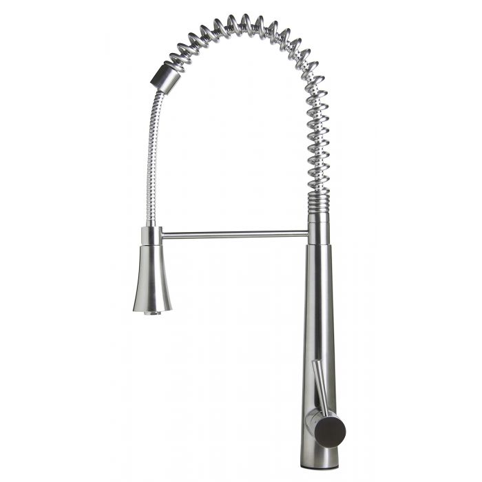 ALFI brand AB2039 Solid Stainless Steel Commercial Spring Kitchen Faucet