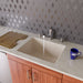 ALFI brand AB2420UM 24" Undermount Single Granite Composite Kitchen Sink in biscuit