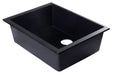 ALFI brand AB2420UM 24" Undermount Single Granite Composite Kitchen Sink