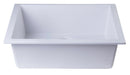 ALFI brand AB2420UM 24" Undermount Single Granite Composite Kitchen Sink in white