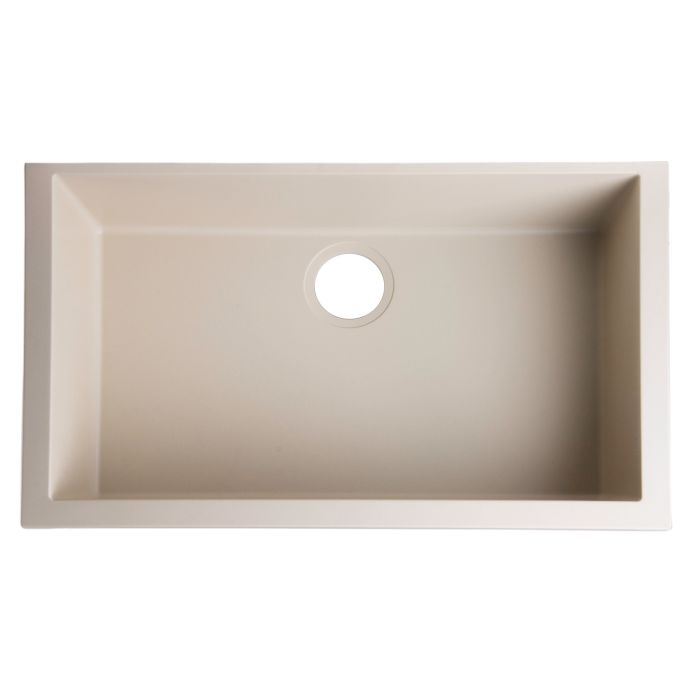 ALFI brand AB3020UM 30" Undermount Single Bowl Granite Composite Kitchen Sink