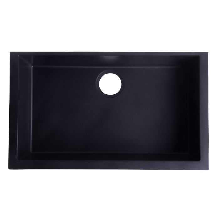 ALFI brand AB3020UM 30" Undermount Single Bowl Granite Composite Kitchen Sink