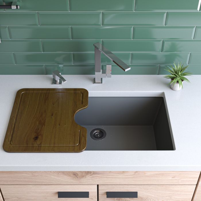 ALFI Brand 30" Undermount Single Bowl Granite Composite Kitchen Sink