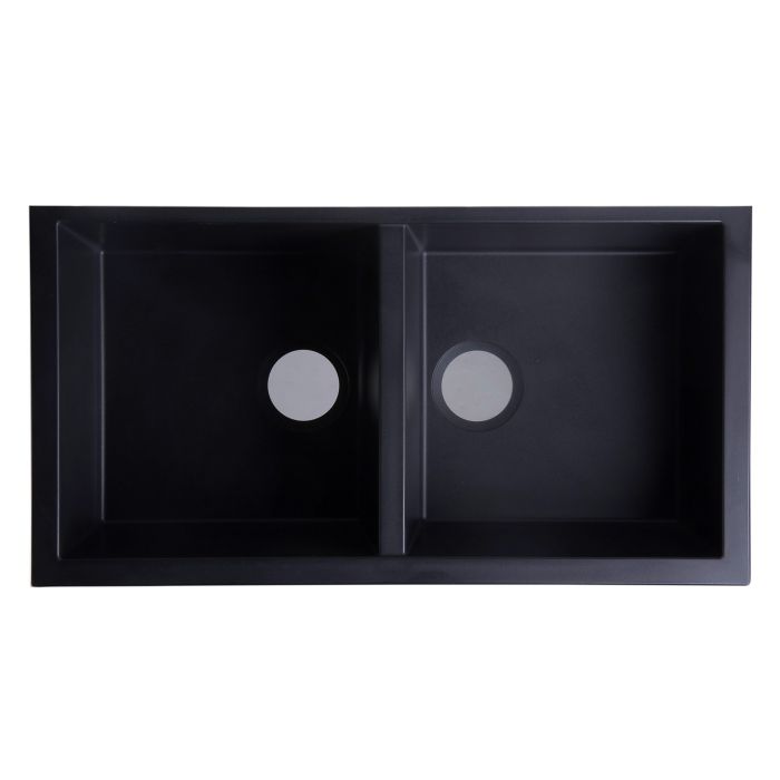 ALFI brand AB3420UM 34" Undermount Double Bowl Granite Composite Kitchen Sink