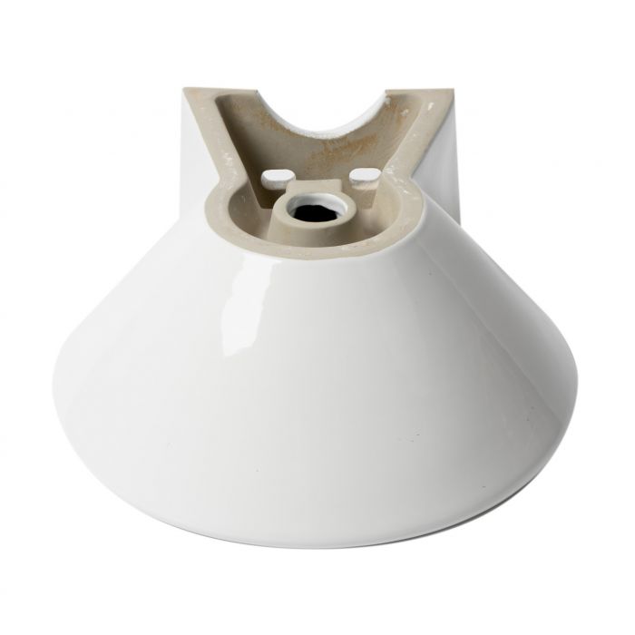 ALFI ABC113 White 17" Round Wall Mounted Ceramic Sink with Faucet Hole