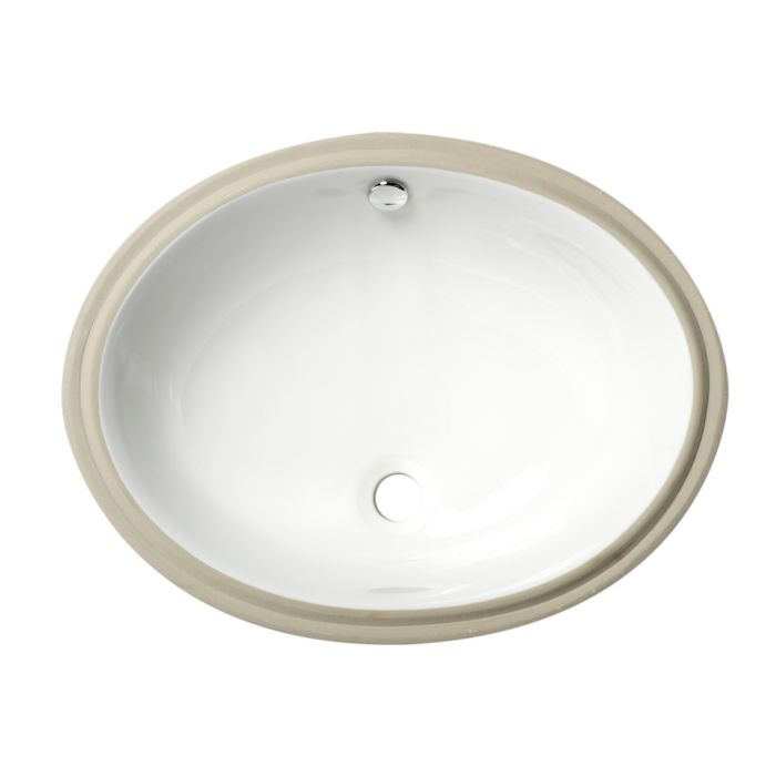 ALFI ABC602 White 23" Oval Undermount Ceramic Sink