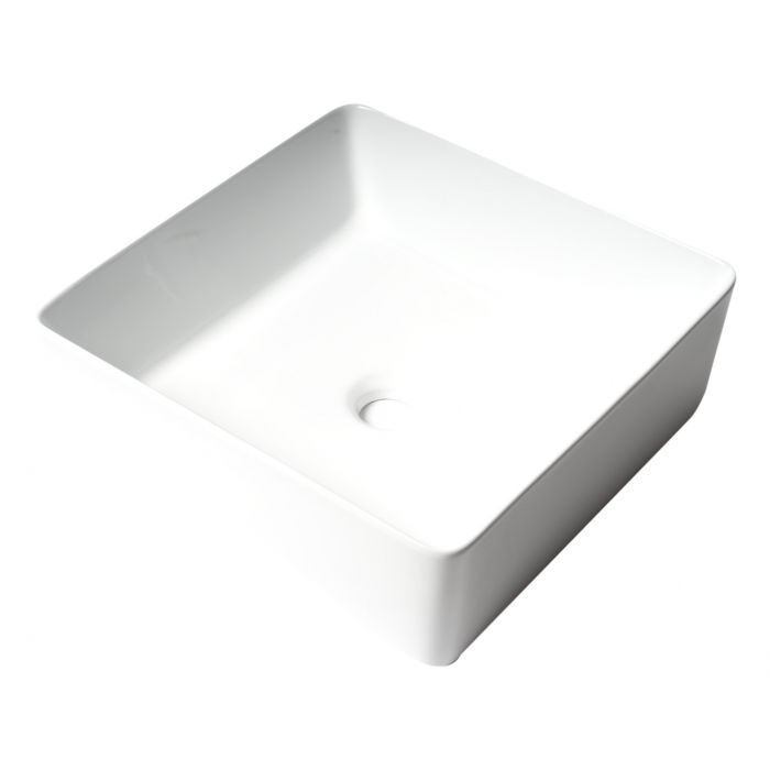 ALFI ABC903 16" Modern Square Above Mount Ceramic Sink