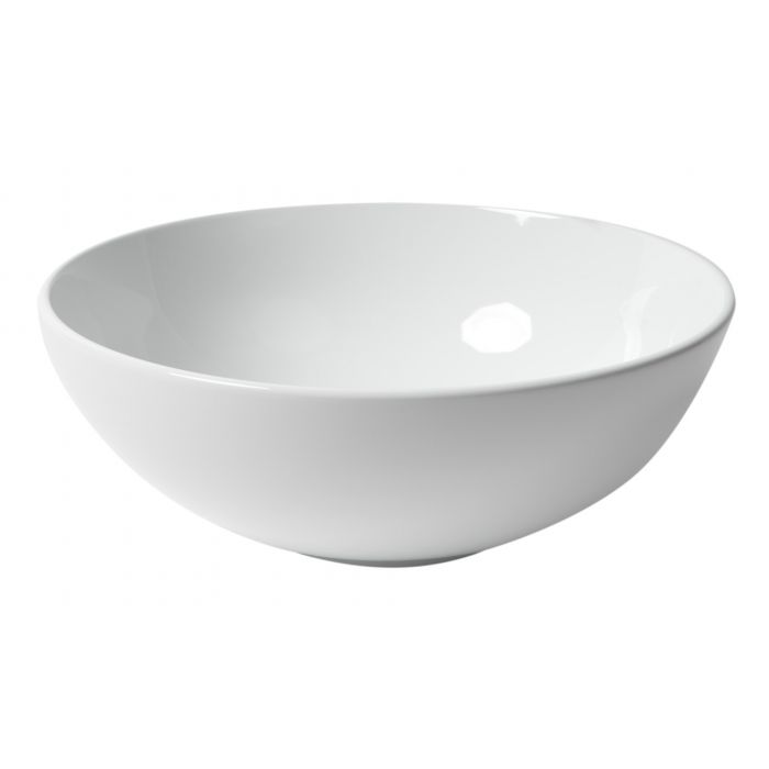 ALFI ABC905 White 15" Round Vessel Bowl Above Mount Ceramic Sink