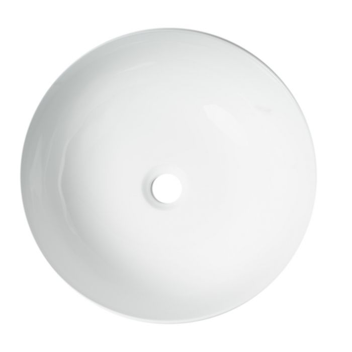 ALFI ABC909 White 17" Decorative Round Vessel Above Mount Ceramic Sink