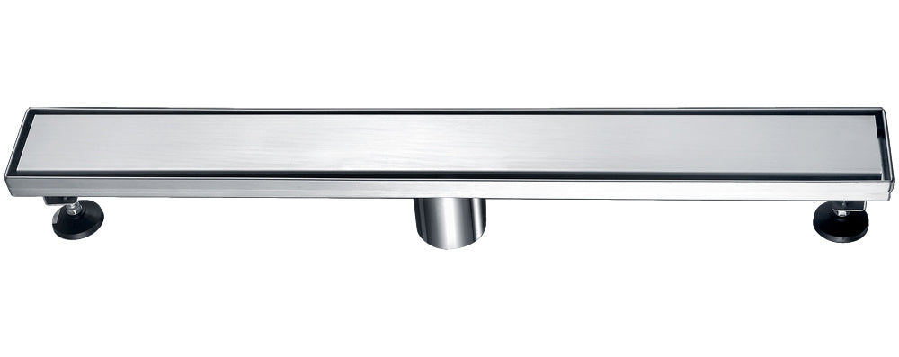 ALFI brand ABLD24B 24" Long Modern Stainless Steel Linear Shower Drain with Solid Cover-DirectSinks