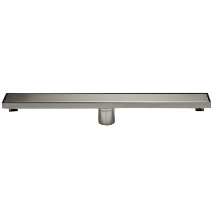 ALFI brand ABLD24B 24" Long Modern Stainless Steel Linear Shower Drain with Solid Cover