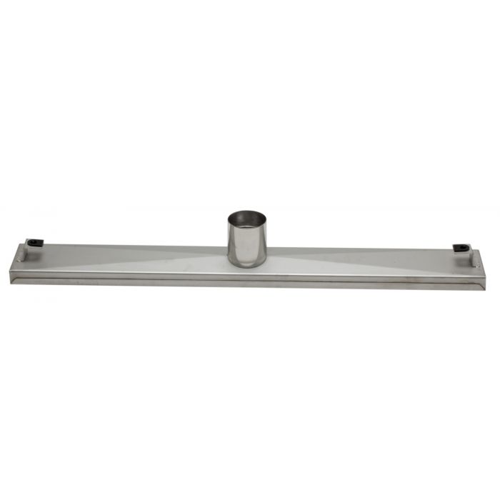 ALFI brand ABLD24C 24" Long Modern Stainless Steel Linear Shower Drain with Groove Holes