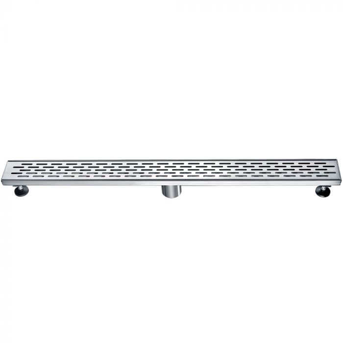 ALFI brand ABLD32C 32" Modern Stainless Steel Linear Shower Drain with Groove Holes