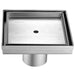 ALFI brand ABSD55A 5" x 5" Modern Square Stainless Steel Shower Drain w/o Cover-DirectSinks
