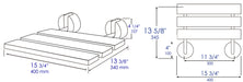 Alfi Brand 16" Folding Teak Wood Shower Seat Bench-DirectSinks