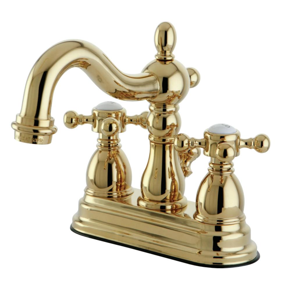 Kingston Brass Heritage Deck Mount 3-Hole 4-Inch Centerset Bathroom Faucet