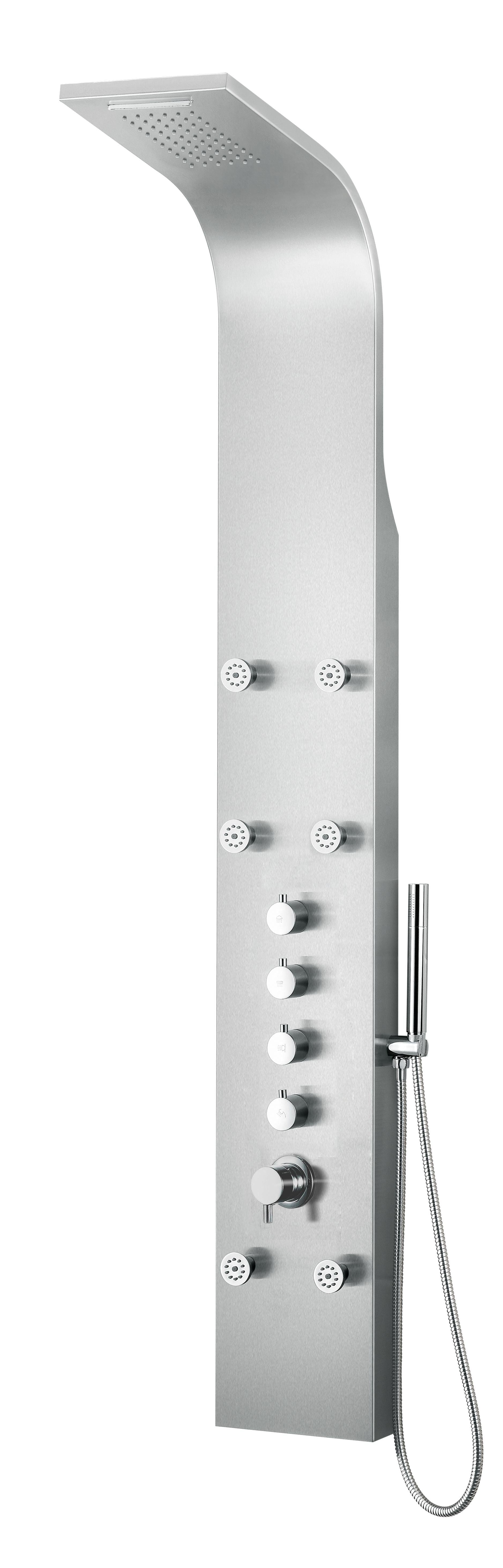 Alfi Brand ABSP40 Modern Stainless Steel Shower Panel with 6 Body Sprays-DirectSinks