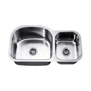 Dawn ASU107 35 inch Double Bowl Undermount Stainless Steel Kitchen Sink-Kitchen Sinks Fast Shipping at DirectSinks.
