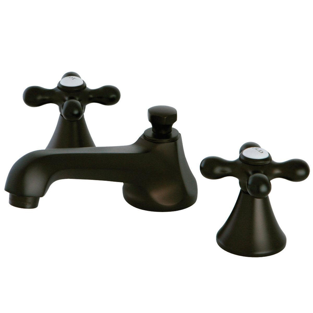 Kingston Brass Deck Mount 2-Handle 8-Inch Widespread Bathroom Faucet-DirectSinks