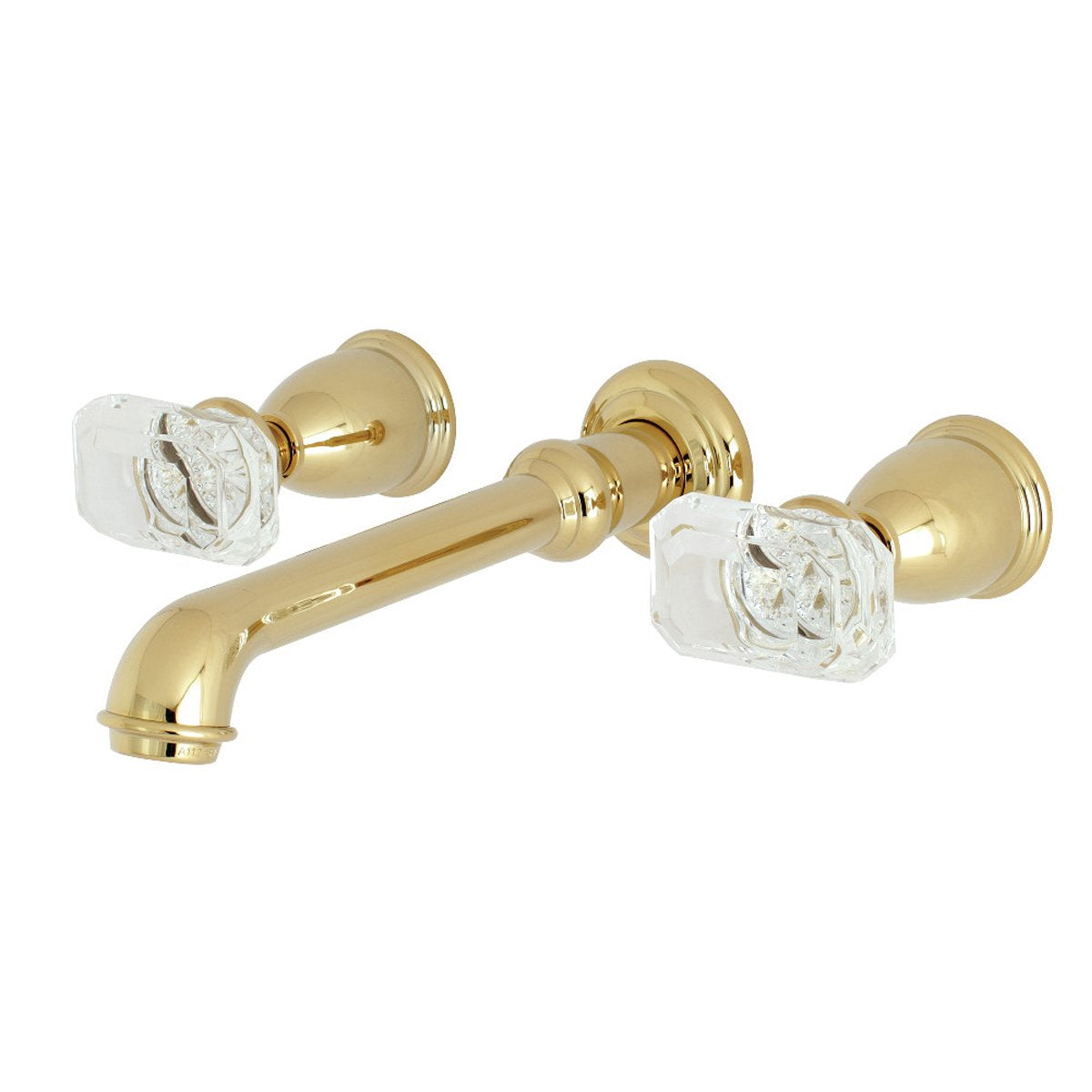 Kingston Brass Krystal Onyx Two-Handle Wall Mount Bathroom Faucet