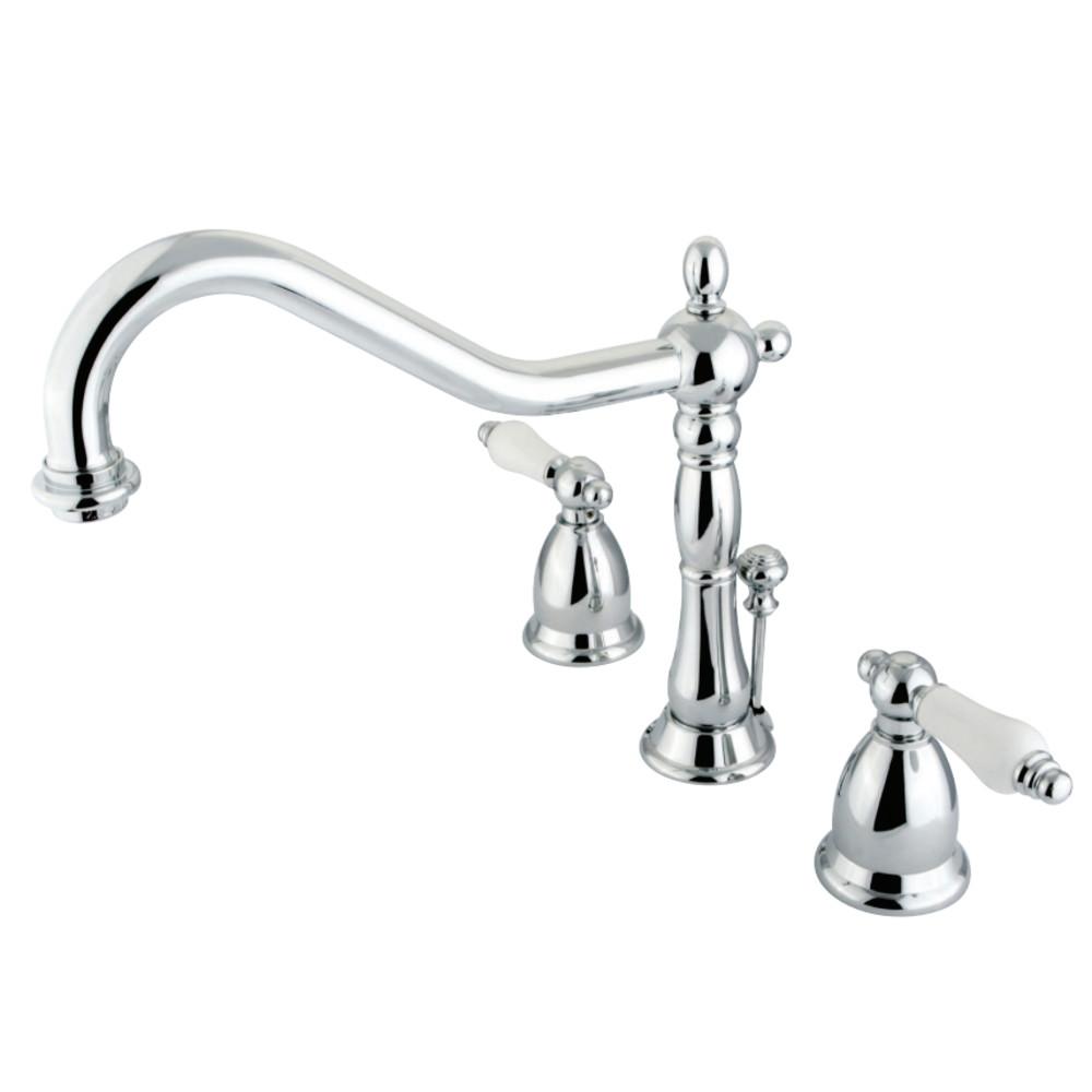 Kingston Brass Heritage 8-Inch Widespread Lever-Handle Bathroom Faucet