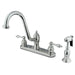 Kingston Brass KB3111ALBS 8-Inch Centerset Kitchen Faucet in Polished Chrome-DirectSinks