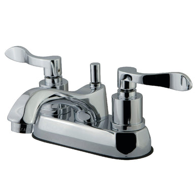Kingston Brass KS4261DFL 4-Inch Centerset Bathroom Faucet in Polished Chrome-DirectSinks