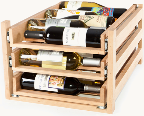 Wine Logic Three Tray 18 Bottle Storage Wine Rack - 22.25 x 11 x 16.13 in