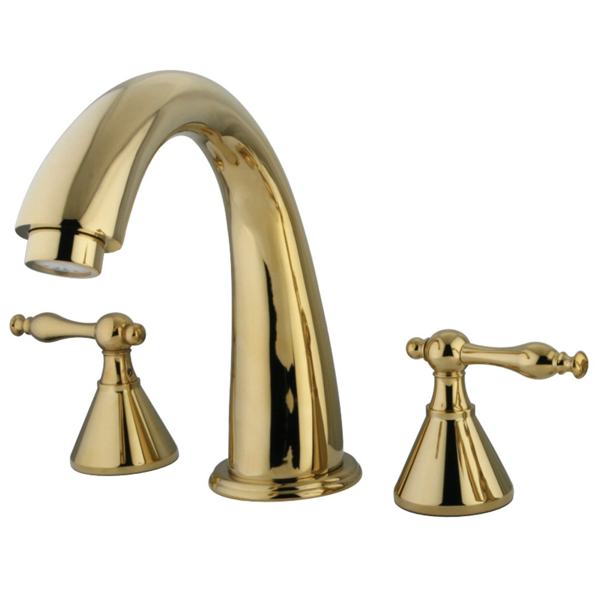 Kingston Brass Naples Roman Tub Filler with Metal Lever Handle