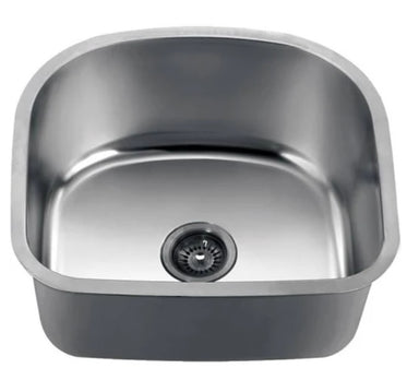 22" Undermount Single Bowl 18 Gauge Stainless Steel Kitchen Sink-Kitchen Sinks Fast Shipping at DirectSinks.