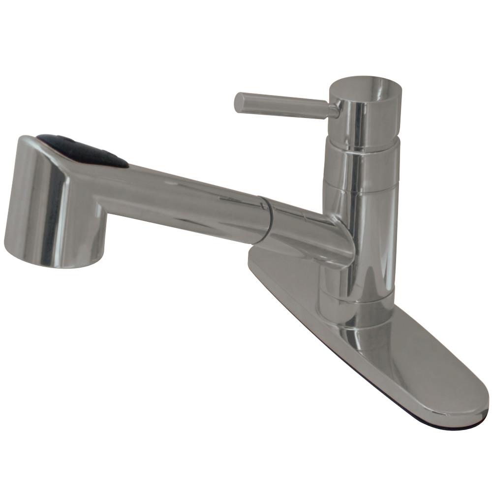 Kingston Brass Gourmetier GSC8578WDL Wilshire Single-Handle Pull-Out Kitchen Faucet in Brushed Nickel