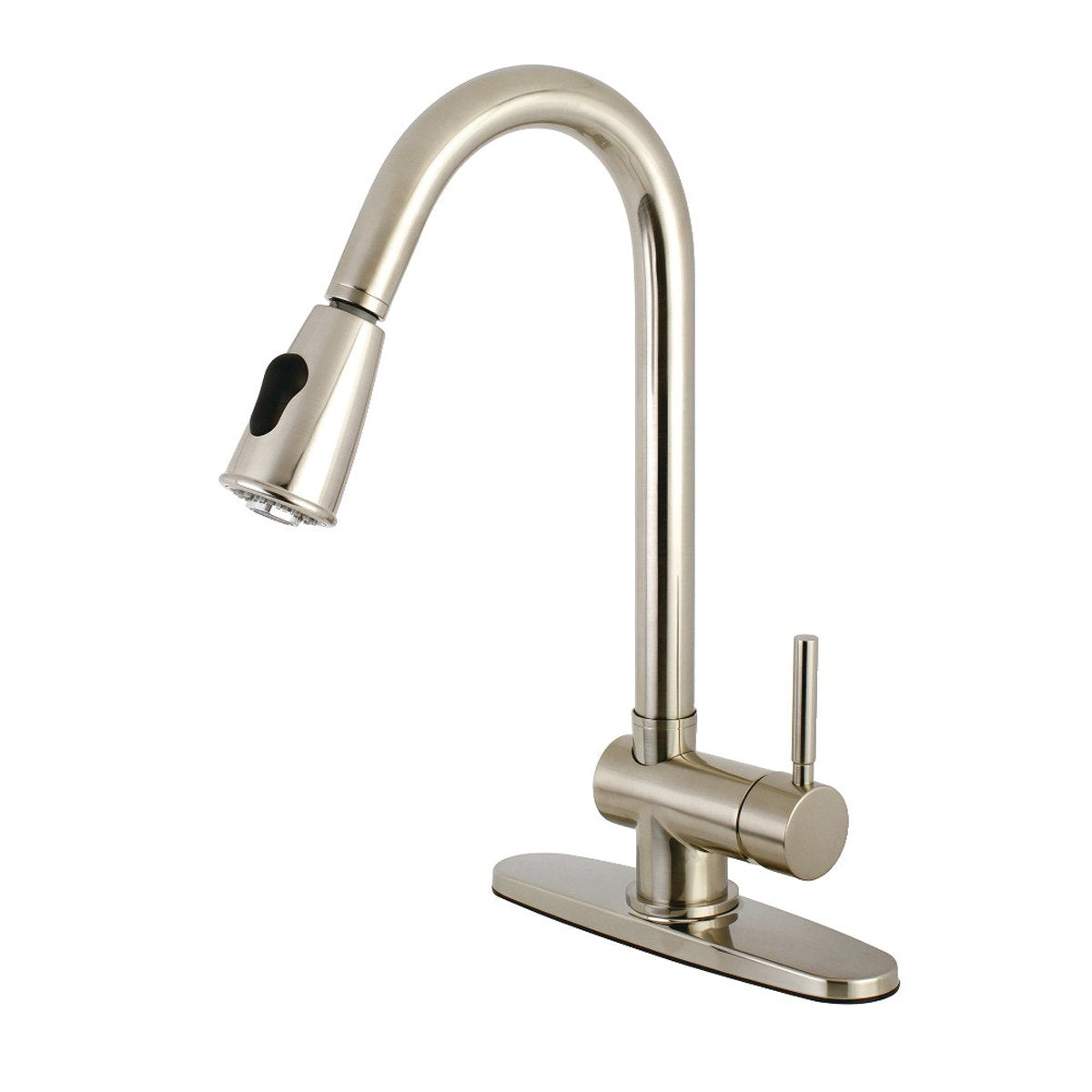 Kingston Brass KS8898DL Pull-Down Kitchen Faucet in Brushed Nickel-DirectSinks