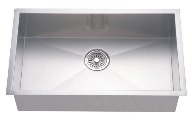 Dawn DSQ3116 33 inch Single Bowl Dual Mount 18 Gauge Kitchen Sink-Kitchen Sinks Fast Shipping at DirectSinks.