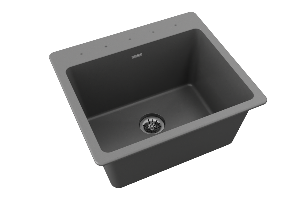 ELG252212PDGY0 Elkay Quartz Classic 25" x 22" x 11-13/16", Drop-in Laundry Sink with Perfect Drain, Dusk Gray