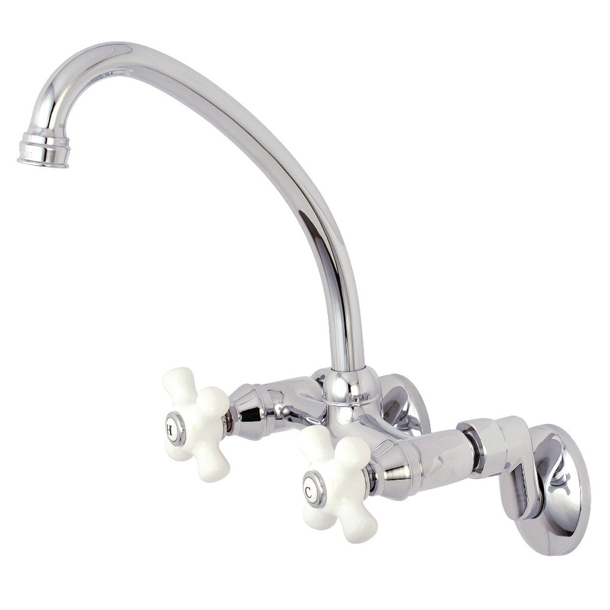 Kingston Brass 2-Hole 2-Handle Wall Mount Kitchen Faucet