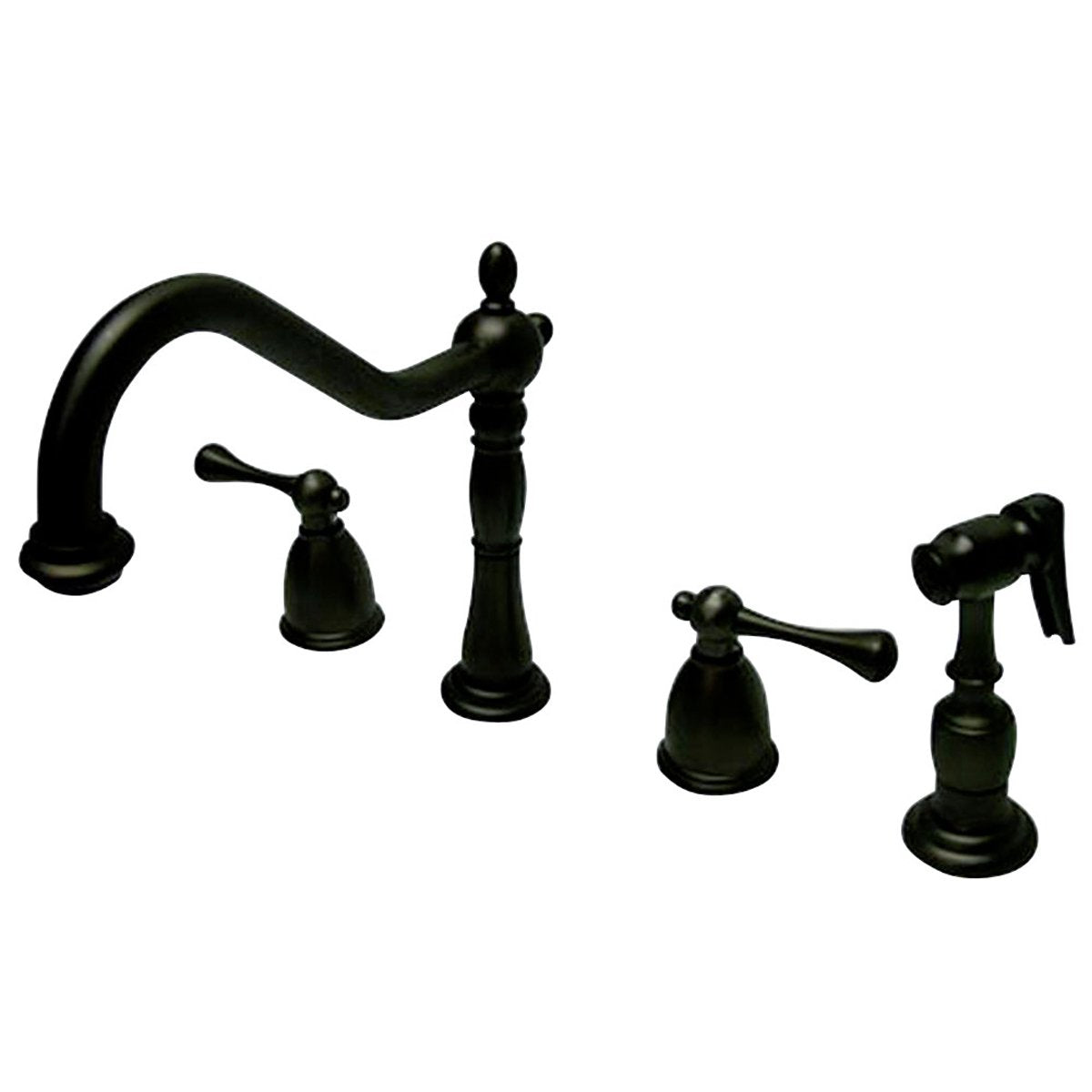 Kingston Brass English Country Widespread Kitchen Faucet